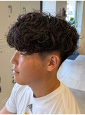 スペインカール×ハイウェイトマッシュで爽やかな印象に