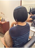 30代40代ショートボブ前髪ありボブミニボブ顔周りレイヤーカット
