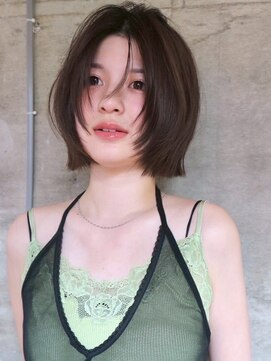 サイン 渋谷(SIGN) 韓国ヘアーハッシュカットレイヤーカットグレージュブリーチ無し