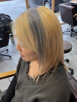 リドルヘアー 黒磯店(Riddle HAIR)&nbsp;デザインカラー　ライトブルー×ブロンド