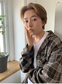 メンズショートセンターパートニュアンスパーマ