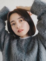 ディア 平塚(diar)&nbsp;大人可愛い20代30代40代黒髪前下がりひし形小顔ボブ丸みショート
