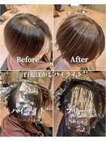 アットティー 金沢八景(at tee...)&nbsp;丸みショート/白髪ぼかしハイライト/40代/50代/60代/金沢八景