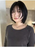 春のウルフレイヤーボブ◎モード系小顔効果