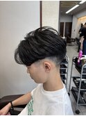 センターパート×ゼログラパーマ