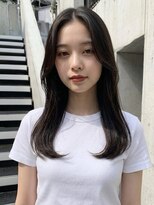 フレイムス ヘアアンドリラックス 戸田店(Frames hair&relax)&nbsp;大人ヘルシーロング20代30代40代◎前髪なし黒髪レイヤー戸田