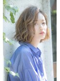 【山方 直也】ふんわりウェーブ×切りっぱなしボブ