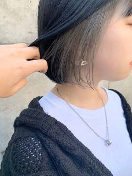 サンク 原宿 表参道(cinq) インナーカラー　フェイスフレーミングハイライトイルミナカラー