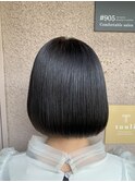 杉嶋梨紗 小顔 ハイライトカラー セミウェットウェーブ 髪質改善