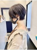 ニュアンスカラー透明感アッシュピンクくすみブルーボブウルフ