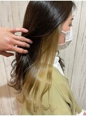 #インナーカラー#グレージュ#アッシュベージュ#透け感#ブリーチ
