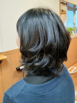 エイム(aime) ウルフボブでデジタルパーマ