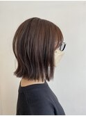 ボブ×オレンジブラウン