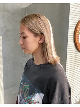 テトヘアー(teto hair) ミルクティーベージュ 切りっぱなし ブロンド デザイン