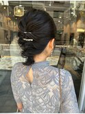 アレンジ　編み込み　結婚式　パーティー