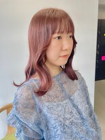 ヘアー アイス 御器所本店(HAIR ICI) 大人可愛いくびれヘアピンクブラウンスタイル