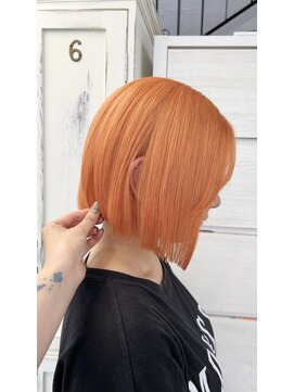 クク 那覇国際通り(CUCU) #オレンジカラー#ハイトーンカラー