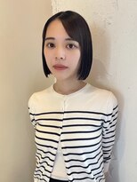 ルーム(Loom.)&nbsp;黒髪ボブぱっつん前髪ボブミニボブ切りっぱなしボブ