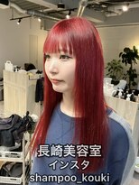 コワファースト長崎シャンプーボーイ 2nd(COIFF1RST 長崎 SHAMPOO BOY) 長崎 ケアブリーチ 韓国レッド