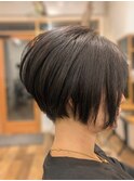 刈り上げ&前下がりショート