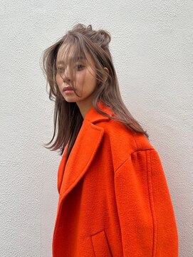 ラ キング(LA KING) シースルーマッシュミルクティーベージュハンサムショート