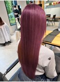 春カラーピンクブラウン×髪質整形