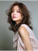 ☆ホワイトグレージュミニウルフデジタルパーマチェリーブラウン