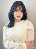 ヨーク(YOKE)&nbsp;【 YOKE 】ブルーブラックくびれレイヤー顔まわり前髪