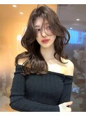 韓国ヘアーハッシュカットレイヤーカットグレージュブリーチ無し
