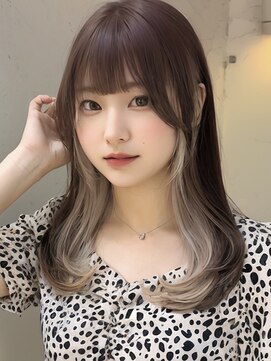 ミーム 原宿 表参道(meme) ”韓国風インナーカラー×レイヤーカット