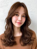 サンテ ヴィスタ(Sante ViSta)&nbsp;セミロング 韓国ヘア ひし形シルエット ココアブラウン 透明感