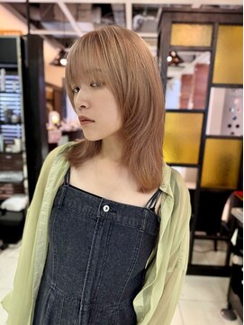 バム 名古屋栄店(BAMM) クリームベージュのミディアムレイヤー【坂根】