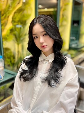 モナン 渋谷(Monan) 韓国風くびれレイヤー ワンホン レイヤーカット 前髪なし