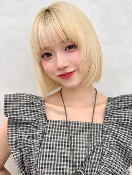 ショート/ボブ/髪質改善/脱白髪染め/白髪ぼかしハイライト