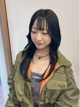 ネオリーブウリ 二子玉川店(Neolive uri) ミディアムヘア暗めカラーデザインカラーフェイスフレーミング