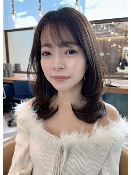 ロンドアベニール 北千住(Lond avenir) 韓国顔周り/バタフライカット/ミディアムレイヤーカット北千住