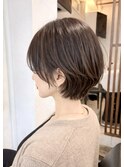 40代50代60代/脱白髪染め白髪ぼかしハイライト/ショートボブ