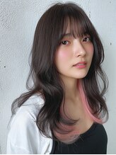 【耳元からちらっと可愛い♪】カラー＋カット＋イヤリングカラー＋前処理トリートメント￥5900