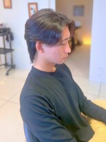 ダブルアール(RR MEN'S SALON)&nbsp;MEN’S/リバースセンターパート/ニュアンスパーマ/由比ヶ浜