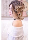 【メイズ東中野・鍛原志行】ミディアムボブ編みこみツインテール