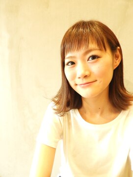 ロミ(ROMI) ☆眉上バング☆切りっぱなし×外ハネワンレンボブ☆