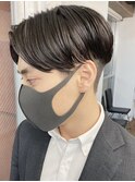 センターパートショート/ビジネスヘア/サイドグラデーション○