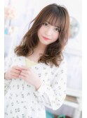 シースルーバング甘辛MIX大人巻きくびれヘアc1