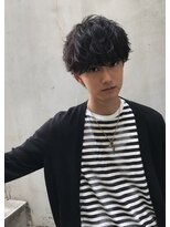 オーシャントーキョーオーバー 渋谷(OCEAN TOKYO OVER)&nbsp;黒髪マッシュカーリー2ブロック