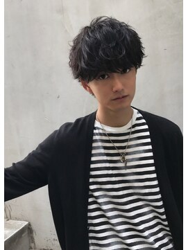 オーシャントーキョーオーバー 渋谷(OCEAN TOKYO OVER) 黒髪マッシュカーリー2ブロック