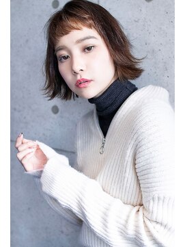 ラフィスヘアーリング 大津京店(La fith hair ring) 【La fith】外はねボブ×眉上バング