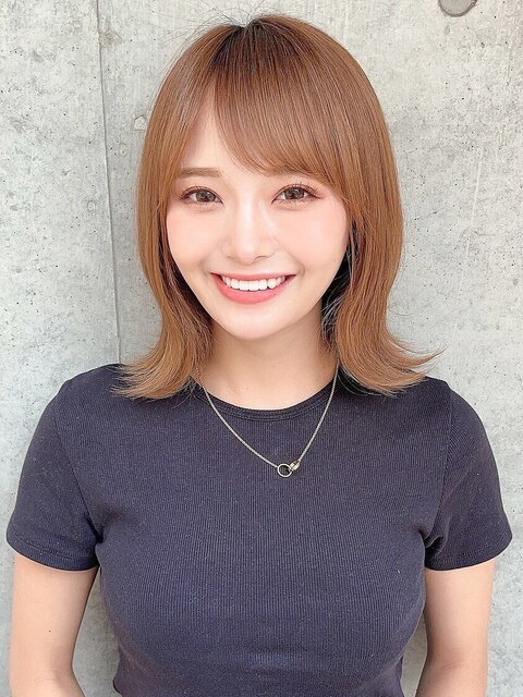 石塚／大人可愛い外ハネミディアムボブ10代20代30代新宿韓国ヘア