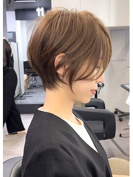 ブレス ヘアデザイン(BLESS hair design) 前髪ナチュラルショートピンクブラウンケアカラークールショート
