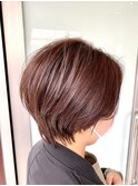 ショートボブ×ブラウン