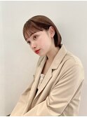 【高橋弥生】ブリーチなし ベージュカラー ミニボブ